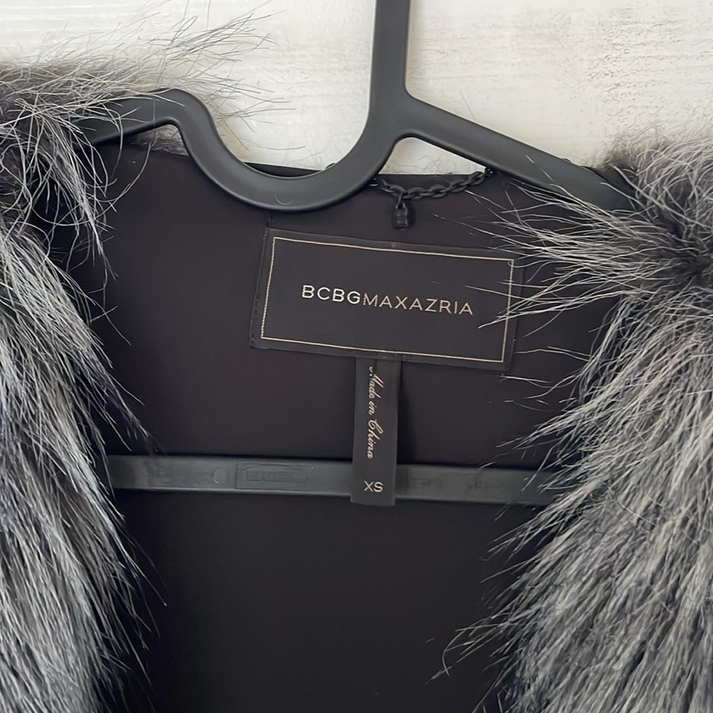 BCBG MAXAZRIA “MACKENZIE” FAUX FUR VEST - Picture 2 of 4